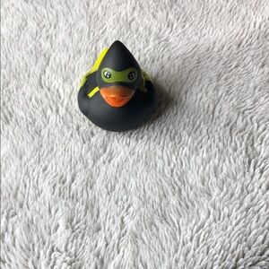Black Ninja mini Rubber Duck, 2 inches